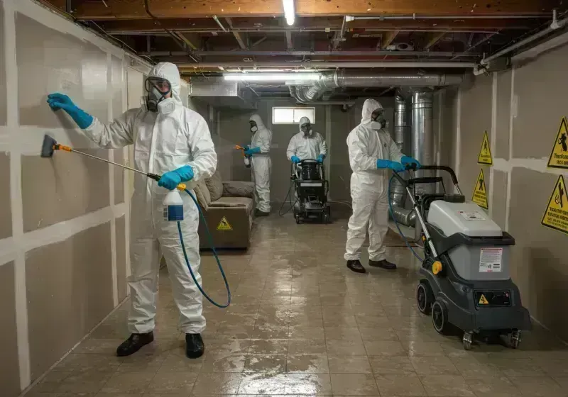 Basement Moisture Removal and Structural Drying process in Donley County, TX